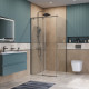 Душевой уголок BelBagno SOFT_CLOSE-1-A-1-100-C-GM профиль оружейная сталь, стекло прозрачное