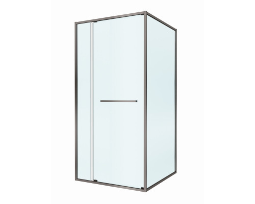 Душевой уголок CEZARES LUX-AH-FS-11-100/90-C-GM, 100х90 см, профиль оружейная сталь, стекло прозрачное