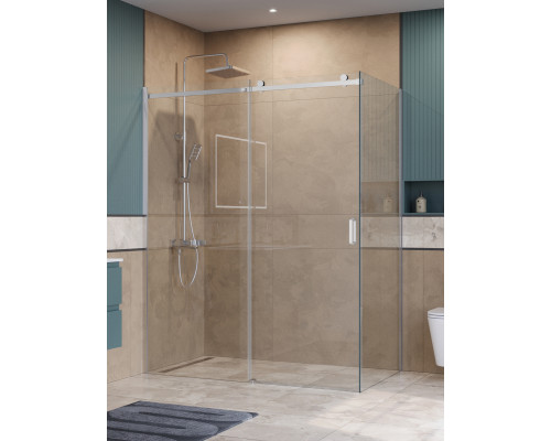 Душевой уголок BelBagno SOFT_CLOSE-2-AH-1-160/100-C-Cr профиль хром, стекло прозрачное