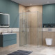 Душевой уголок BelBagno SOFT_CLOSE-1-AH-1-110/90-C-Cr профиль хром, стекло прозрачное
