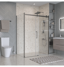 Душевой уголок BelBagno MARINO-2-AH-1-150/100-C-GM 150х100 см, профиль оружейная сталь, стекло прозрачное