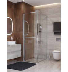 Душевой уголок CEZARES LUX-AH-FS-1-80/90-C-CR, 80х90 см, профиль хром глянцевый, стекло прозрачное