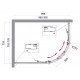 Душевой уголок BelBagno UNO-195-RH-2-100/80-C-Cr