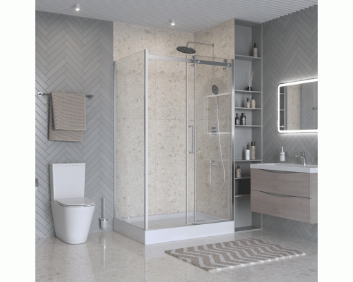 Душевой уголок BelBagno MARINO-2-AH-1-120/80-C-CR 120х80 см, профиль хром, стекло прозрачное