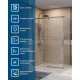 Душевой уголок BelBagno SOFT_CLOSE-1-AH-1-140/90-C-GM профиль оружейная сталь, стекло прозрачное