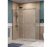Душевой уголок BelBagno SOFT_CLOSE-2-AH-1-160/100-C-GM профиль оружейная сталь, стекло прозрачное