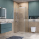 Душевой уголок BelBagno SOFT_CLOSE-2-AH-1-100/90-C-Cr профиль хром, стекло прозрачное