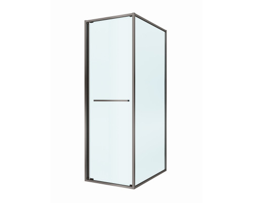 Душевой уголок CEZARES LUX-AH-FS-1-70/80-C-GM, 70х80 см, профиль оружейная сталь, стекло прозрачное