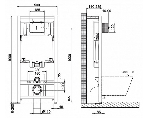 Комплект 4 в 1 BelBagno BB051CHR/BB051SC/BB002-80/BB014-SR-BIANCO