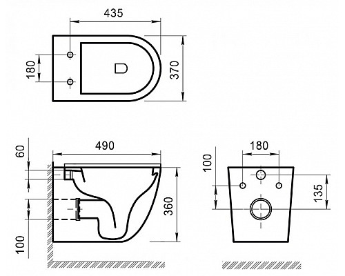 Комплект 4 в 1 BelBagno BB046CHR/BB2111SC/BB002-80/BB005-PR-CHROME