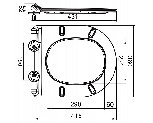 Комплект 4 в 1 BelBagno BB046CHR/BB2111SC/BB002-80/BB005-PR-CHROME