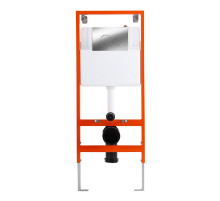 Инсталляция для подвесного унитаза в комплекте с клавишей смыва с круглыми кнопками BelBagno BB097SET.R.CR