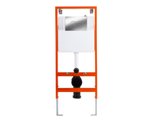 Инсталляция для подвесного унитаза в комплекте с клавишей смыва с круглыми кнопками BelBagno BB097SET.R.CR