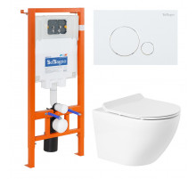 Комплект 4 в 1 BelBagno BB046CHR/BB2111SC/BB002-80/BB014-SR-BIANCO