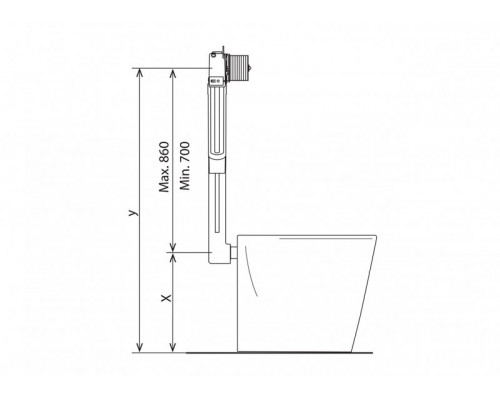 Бачок скрытого монтажа BelBagno CS для напольного унитаза BB025-CS