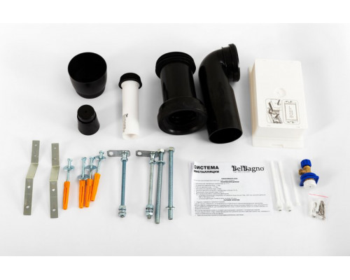 Инсталляция для подвесного унитаза в комплекте с клавишей смыва с прямоугольными кнопками BelBagno BB097SET.Q.CR