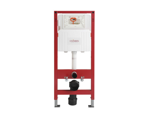 Инсталляция для подвесного унитаза, фронтальное управление для пневматической кнопки CEZARES CZR-201-P
