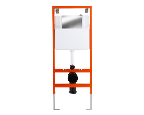 Инсталляция для подвесного унитаза в комплекте с клавишей смыва с прямоугольными кнопками BelBagno BB097SET.Q.CR