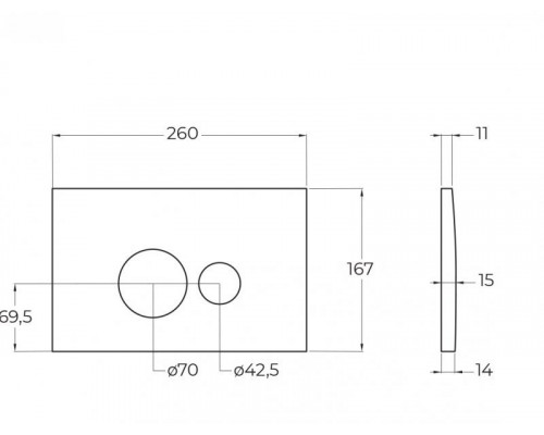 Кнопка смыва BelBagno BB082BL белая глянцевая