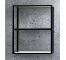 Двухъярусная подвесная металлическая полка 60x30x80 CEZARES CADRO-60/30/80-2C-SO-MET-ST Nero