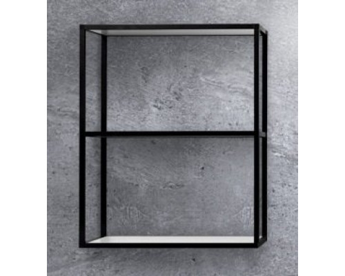 Двухъярусная подвесная металлическая полка 60x30x80 CEZARES CADRO-60/30/80-2C-SO-MET-ST Nero