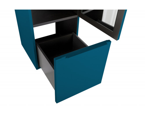 Колонна подвесная с распашной дверью с зеркалом внутри CEZARES PREMIUM 55503 Blu petrolio