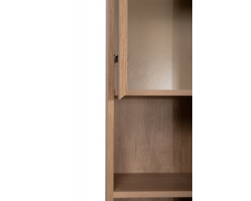 Шкаф подвесной с одной распашной дверцей с доводчиками одной открытой полкой левосторонний Belbagno KRAFT-1600-1A-SC-RNN-L