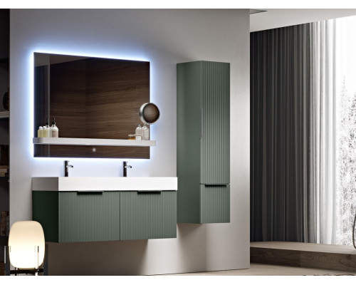 Колонна подвесная с распашной дверью с зеркалом внутри CEZARES PREMIUM PLISSE 55510 Verde opaco