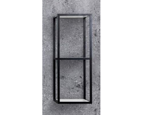 Двухъярусная подвесная металлическая полка 30x30x80 CEZARES CADRO-30/30/80-2C-SO-MET-ST Nero