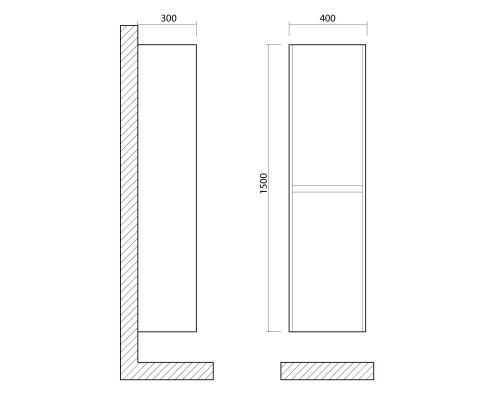 Шкаф подвесной Art&Max Family-1500-2A-SO-PE