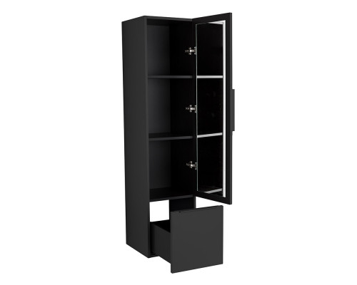 Колонна подвесная с распашной дверью с зеркалом внутри CEZARES PREMIUM 55502 Nero opaco