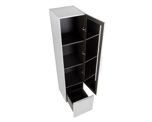 Колонна подвесная с распашной дверью с зеркалом внутри CEZARES PREMIUM PLISSE 55506 Bianco opaco