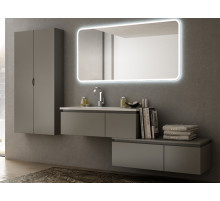 Колонна для ванной комнаты без зеркала реверсивная CEZARES 44597 Grigio talpa opaco