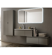 Колонна для ванной комнаты без зеркала реверсивная CEZARES 44597 Grigio talpa opaco