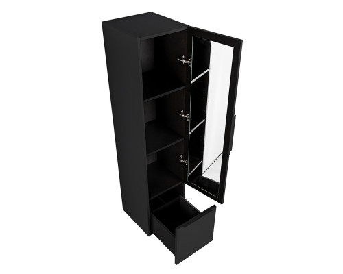 Колонна подвесная с распашной дверью с зеркалом внутри CEZARES PREMIUM 55502 Nero opaco
