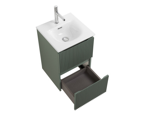 Тумба с раковиной подвесная 40 см, BelBagno UNO-MINI-400-2C-SO-VO Еловый матовый, раковина белая BB-8099-3-40