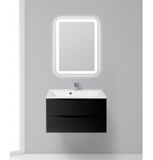 Тумба с раковиной подвесная BelBagno MARINO-800 Nero Lucido, раковина белая BB800/450-LV-MR-PR