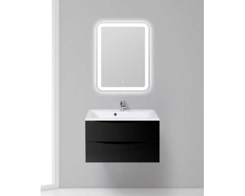 Тумба с раковиной подвесная BelBagno MARINO-800 Nero Lucido, раковина белая BB800/450-LV-MR-PR