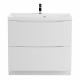 Тумба с раковиной напольная BelBagno MARINO-800 Bianco Lucido, раковина белая BB800/450-LV-MR-PR