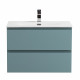 Тумба с раковиной подвесная BelBagno KRAFT-600-2C-SO-AO, 60 см, Голубой Матовый, раковина белая BB-8099-60