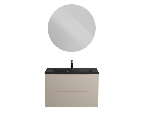 Тумба с раковиной подвесная BelBagno MARINO-800 Crema Opaco, раковина черная BB800/450-LV-ART-PR-NERO