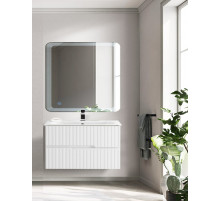 Мебель для ванной подвесная CEZARES DUET-N-800-2C-SO-AS-P Альпака Брашированная