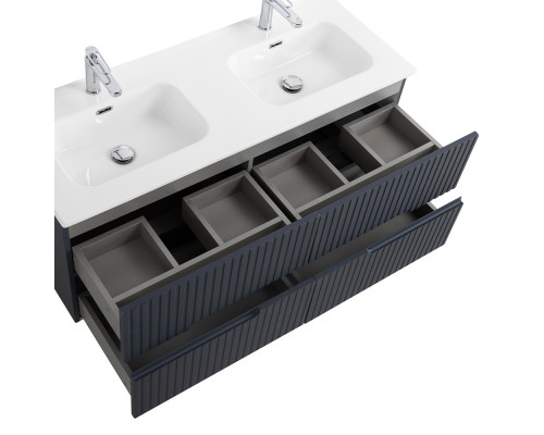 Мебель для ванной подвесная с четырьмя ящиками CEZARES DUET-N-1200-4C-SO-2-GR-P Grafito