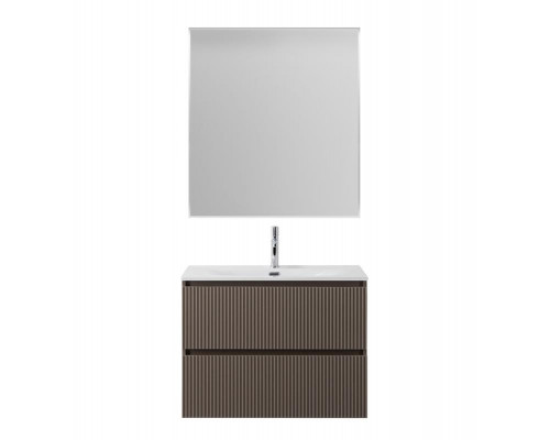 Тумба с раковиной подвесная 70 см, BelBagno UNO-MINI-700-2C-SO-СO Бежевый матовый, раковина белая BB-8099-3-70