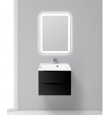 Тумба с раковиной подвесная BelBagno MARINO-600 Nero Lucido, раковина белая