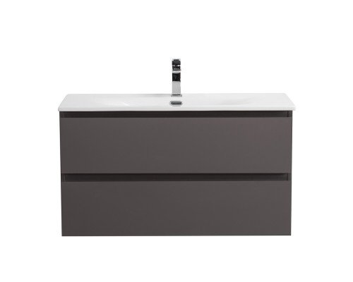 Тумба с раковиной подвесная BelBagno KRAFT-800-2C-SO-GSO, 80см, Темно-Серый Матовый, раковина белая BB-8099-80