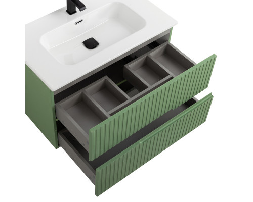 Мебель для ванной подвесная CEZARES DUET-N-800-2C-SO-PS-P Фисташковый Софт