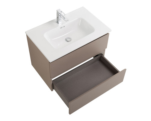 Тумба с раковиной подвесная BelBagno KRAFT-600-2C-SO-CO, 60 см, Бежевый Матовый, раковина белая BB600ETL