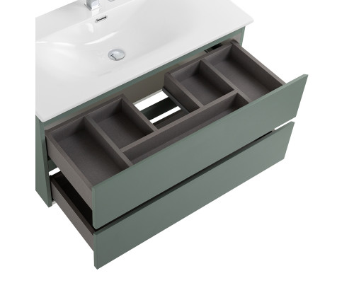 Тумба с раковиной подвесная BelBagno KRAFT-900-2C-SO-VO, 90 см, Еловый Матовый, раковина белая BB-8099-90