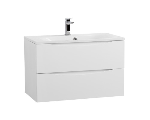 Тумба с раковиной подвесная BelBagno MARINO-800 Bianco Opaco, раковина белая BB800/450-LV-MR-FT